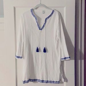 J.Crew white tunic / cover-up